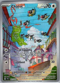 Chatot 181/162 SV05: Temporal Forces - Pokemon Card - NM - Image 1