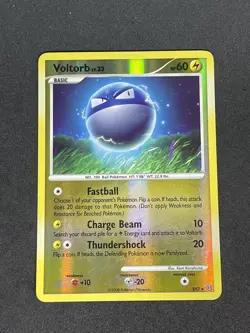 2008 Pokemon SHINY VOLTORB Stormfront Set REVERSE HOLO Foil SECRET RARE Card SH3 - Image 1