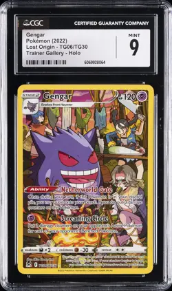 2022 POKEMON LOST ORIGIN TRAINER GALLERY - HOLO #TG06/TG30 GENGAR CGC 9 - Image 1
