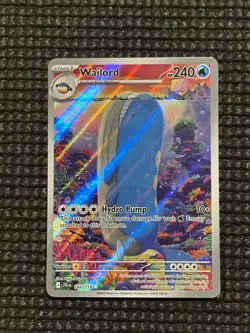 Pokemon Wailord 162/159 Sv09: Journey Together Holo Illustration Rare - Image 1