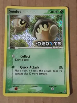 Pokemon Seedot 71/107 Deoxys Reverse Holo Rare LP See Pictures - Image 1