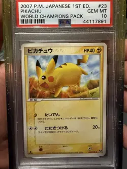 Pokemon PSA 10 Pikachu 023/108 1st Ed World Champions Pack 2007 Japanese. Gem MT - Image 1