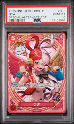 PSA 10 Uta EB03-003 SP Alt Art SR ONE PIECE Heroines Edition One Piece Card - Image 1
