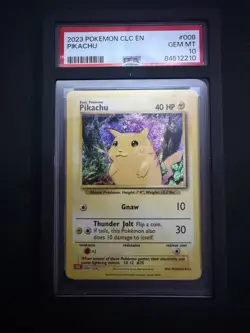 Pokemon Pikachu 008/034 Trading Card Game Classic PSA 10 Holo GEM MT 2023 - Image 3