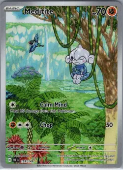 Meditite 153/142 SV07: Stellar Crown - Pokemon Card - NM - Image 1