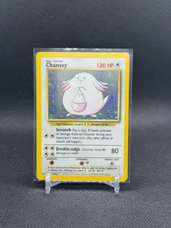 Pokemon TCG Base Set Chansey Holo Card #3/102 MP - Image 1