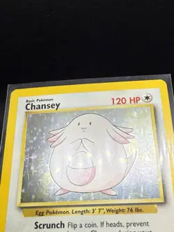 Pokemon TCG Base Set Chansey Holo Card #3/102 MP - Image 2