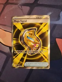 Mega Signal 171/132 Ultra Rare Gold Full Art Pokemon Card TCG Mega Evolution NM - Image 1