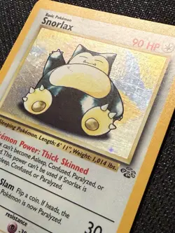 Pokemon TCG Snorlax Jungle Holo Rare Card 11/64 Unlimited 1999 - Image 2