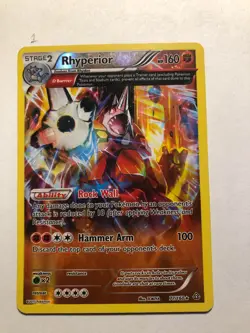 Pokemon TCG Rhyperior (Omega) Holo 77/160 XY Primal Clash Card (NM-LP) - Image 1