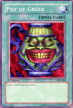 Yugioh! MP "Pot of Greed"#SYE-040 Common Lightly Played - Image 1