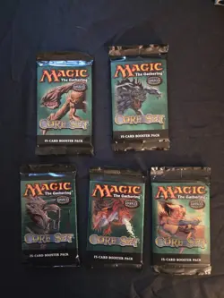 MTG 8th Edition, SEALED, English booster packs X5 one of each pack art 2003 - Image 1