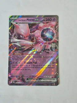 Team Rocket's Mewtwo ex 081/182 Double Rare Destined Rivals Pokemon Holo NM - Image 1