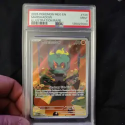 2025 POKEMON MEG EN-MEGA EVOLUTION ILLUSTRATION RARE #146 MARSHADOW PSA 9 - Image 1