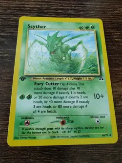 Pokemon Neo Discovery 1st Edition Scyther 46/75 Non Holo - Image 1