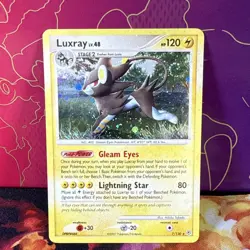 Pokemon TCG Luxray Diamond & Pearl Holo Holo Rare Card 7/130 Swirl Holo Bleed - Image 1