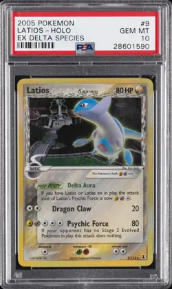 2005 POKEMON EX DELTA SPECIES #9 LATIOS-HOLO PSA 10 - Image 1