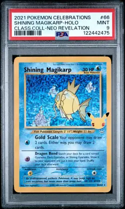 2021 POKEMON CELEBRATIONS CLASSIC COLL #66 SHINING MAGIKARP-HOLO PSA 9 - Image 1