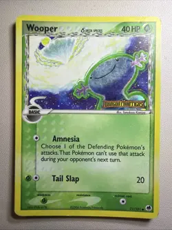 Wooper Delta Species 71/101 EX DRAGON FRONTIERS Stamped Reverse Holo - Image 1