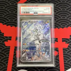 2025 Pokemon N’s Reshiram Enhanced Box Topper 167 Psa 10 - Image 1
