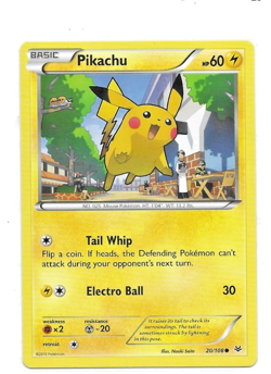 Pikachu 20/108 Common Roaring Skies Pokemon Near Mint - Image 1