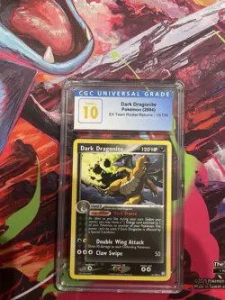 Pokemon Dark Dragonite EX Team Rocket Returns 15/109 CGC pristine 10 low pop - Image 1