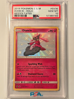 Diancie #SV36/SV94 Holo Hidden Fates Pokemon 2019 PSA 10 - Image 1