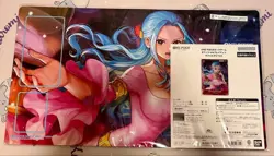 ONE PIECE Card Game Official Playmat Nefertari Vivi Heroines CUP w/ Promo Card - Image 1