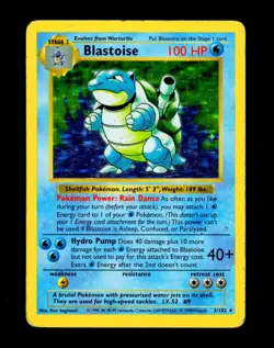 1999 Pokemon BLASTOISE Base Set SHADOWLESS Edition HOLO Rare Card 2/102 WotC - Image 2