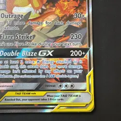 Pokemon TCG Reshiram Charizard GX Card Tag Team GX All Stars Sm201 Regular sized - Image 4
