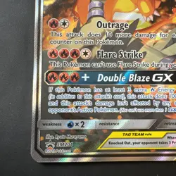 Pokemon TCG Reshiram Charizard GX Card Tag Team GX All Stars Sm201 Regular sized - Image 5