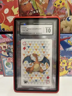 Grade 10 Charizard Pokemon Playing Cards Y Deck - Q - Image 1