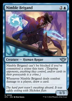 [MTG] Nimble Brigand (0058) (OTJ) LP-HP - Image 1