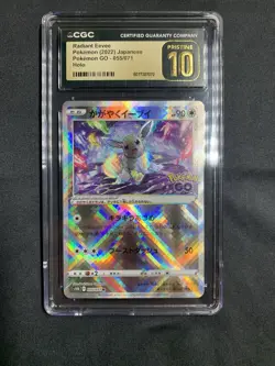 CGC 10 Pristine Radiant Eevee 055/071 Pokemon GO s10b Pokemon Card - Image 1