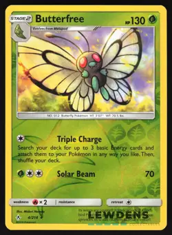 Butterfree - 4/214 - Reverse Holo Rare - Unbroken Bonds - Pokemon Card - Image 1