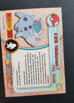 Nidoran #29 Foil - Pokemon Topps TV Animation Blue Logo 1st Print - NEAR MINT - Image 2