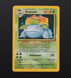 1999 Pokemon Base Set Venusaur 15/102 Holo Rare Unlimited - MP/LP Vintage - Image 1
