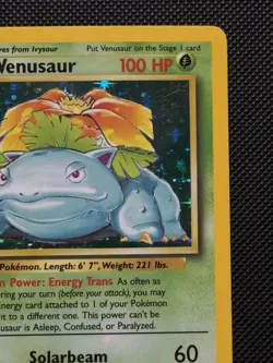 1999 Pokemon Base Set Venusaur 15/102 Holo Rare Unlimited - MP/LP Vintage - Image 4