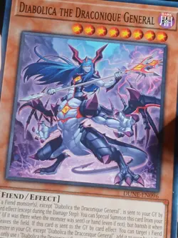 Yugioh! Diabolica the Draconique General - DUNE-EN096 1st Edition near mint - Image 3