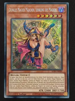 Dunkles-Magier-Madchen, Lehrling Des Magiers ALIN-DE004 Secret DE NM YUGIOH - Image 1