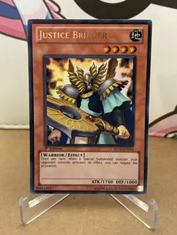 YuGiOh Justice Bringer Ultra Rare 1st Edition DP10-EN013 Vintage - Image 1