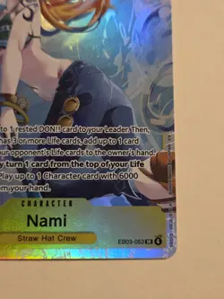 One Piece TCG Extra Booster Heroines EB03-053 Nami SR Holo - Image 5
