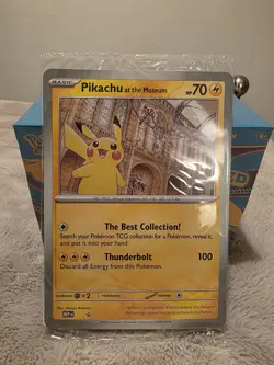 Pokemon TCG Pikachu At The Museum 2026 Jumbo Oversized Promo Card - Image 1