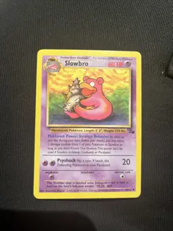 Slowbro Pokemon, 43/62, 1st Edition Fossil Vintage Trading Card - Near Mint - Image 1