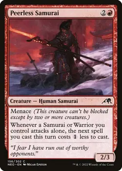 (3x FOIL) PEERLESS SAMURAI - Kamigawa: Neon Dynasty – MTG Magic Card - Image 1