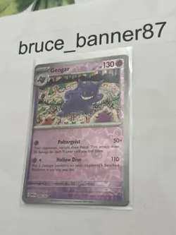 Pokemon TCG Gengar Reverse Holo Foil Scarlet & Violet 151 Card 094/165 NM B - Image 1