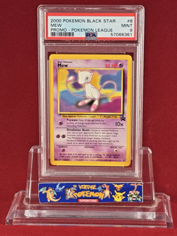 2000 Black Star Promo Pokemon League Mew Card #8 PSA 9 - Image 1
