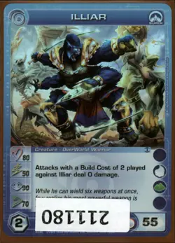(211180) ILLIAR 80/50/90/70/55 (4 Max Stats) SR Silver Foil 1st Ed. Chaotic Card - Image 1