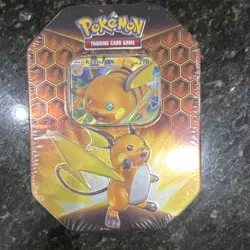 Pokemon Hidden Fates Raichu GX Tin Kit Sealed Foil Card Booster Packs Included - Image 1