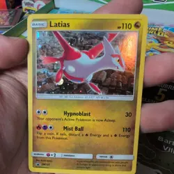 Pokemon TCG Latias SM135 Sun & Moon Promo Holo Double Cloud Swirl - Image 1